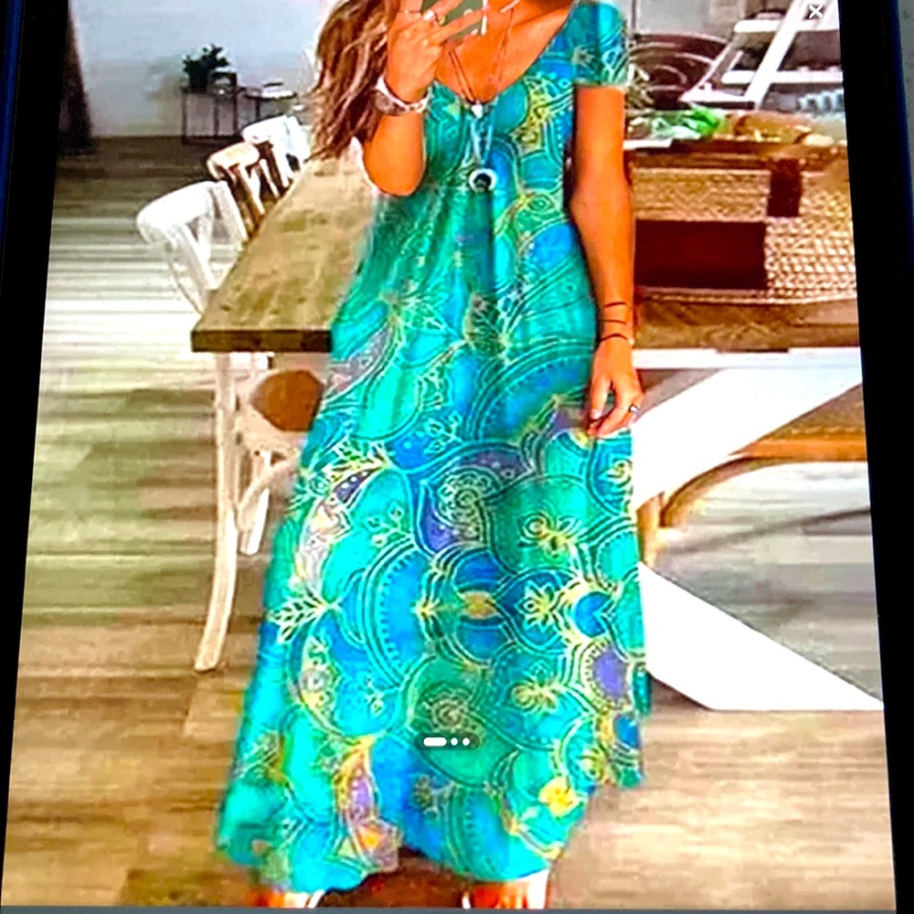 Noracora maxi cap sleeve dress